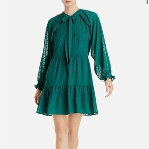 Aqua Green Swiss Dot Dress